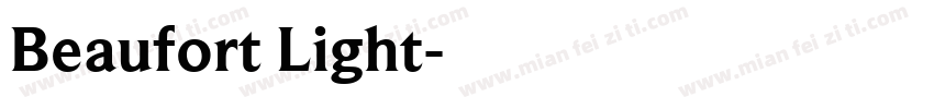 Beaufort Light字体转换